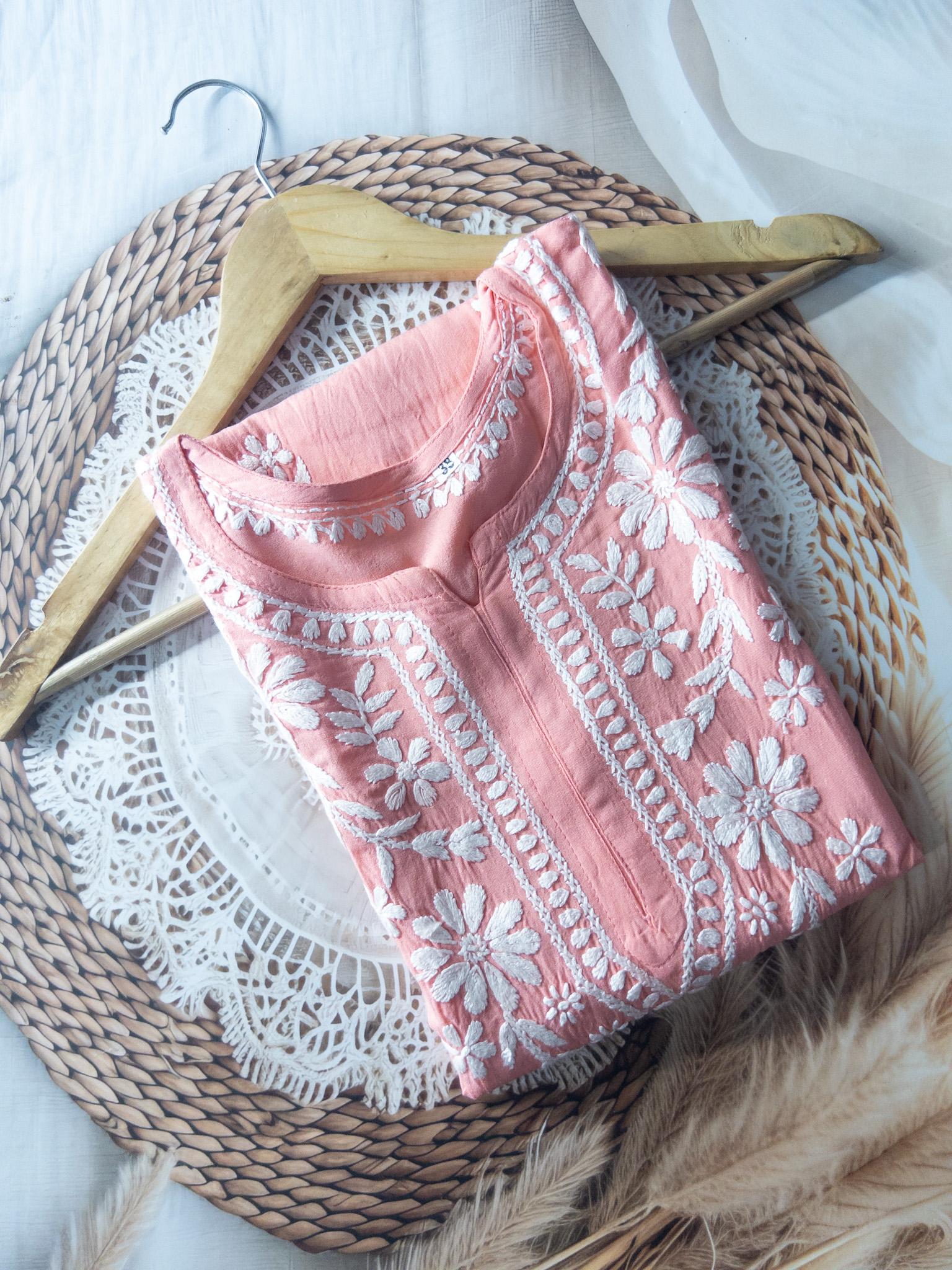 Chickankari Super Rayon Short Top