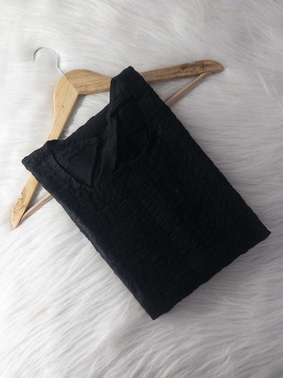 Boota Lucknowi Chikankari Chanderi Long Kurti