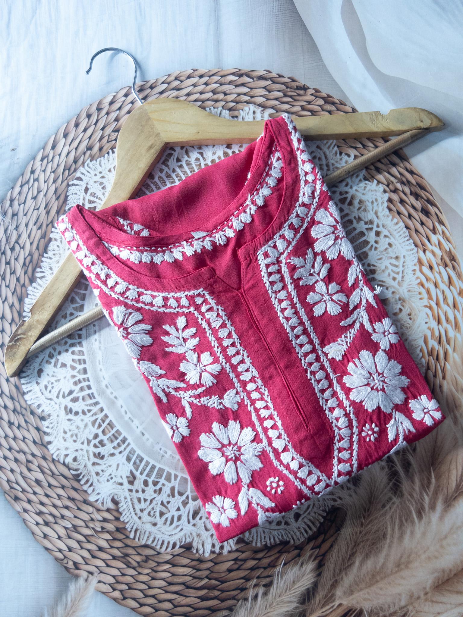 Chickankari Super Rayon Short Top