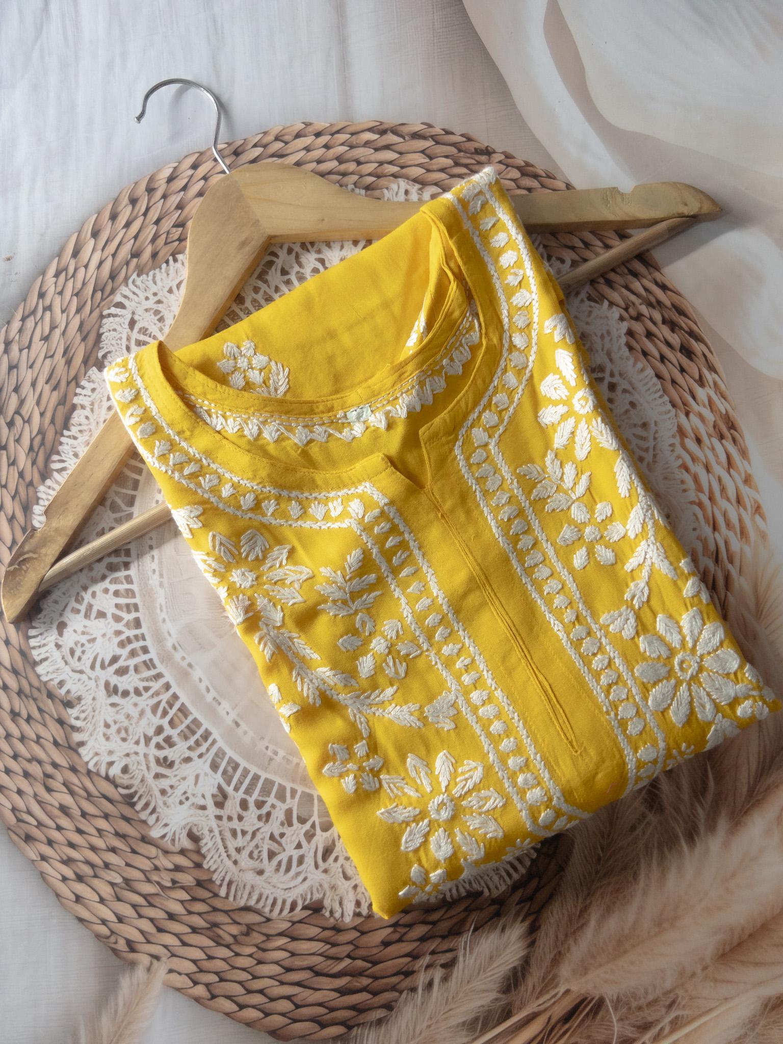 Chickankari Super Rayon Short Top